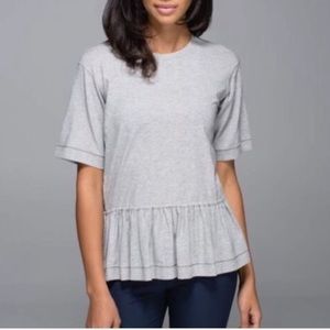 Lululemon short sleeve peplum workout shirt